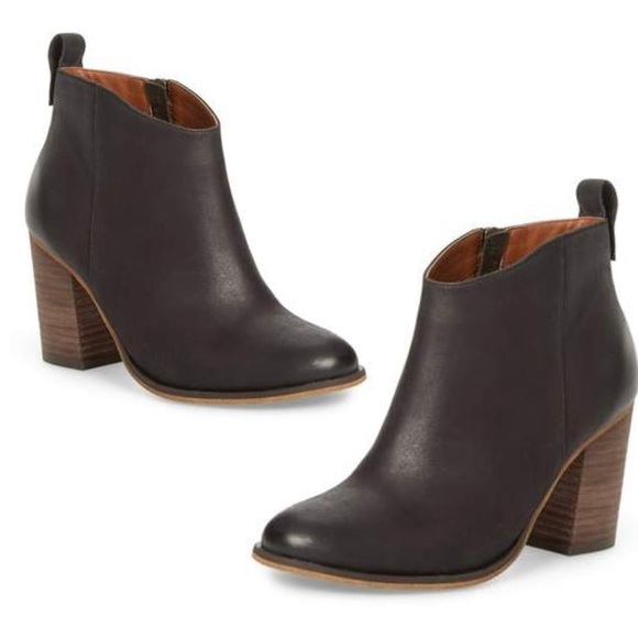 BP Nordstrom Lance Dark Brown Ankle Booties - Picture 1 of 13